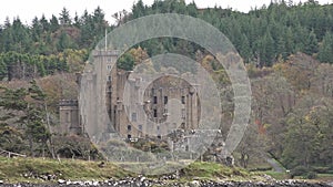 Dunvegan castle on the Isle of Skye - the seat of the MacLeod of MacLeod, Scotland, UK