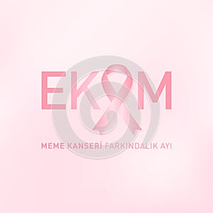 dunya meme kanseri farkindalik ayi, ekim 01-31 world breast cancer awareness month in october concept design vector illustration photo