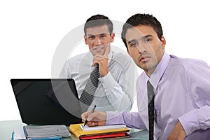 Duo of male executives