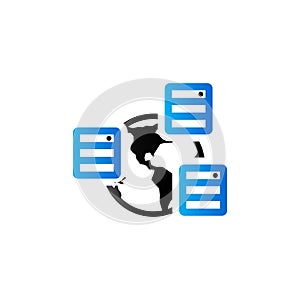Duo Tone Icon - Global server