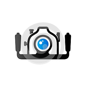 Duo Tone Icon - Underwater camera photo