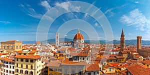 Duomo and Bargello in Florence, Italy photo