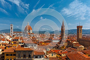 Duomo and Bargello in Florence, Italy photo