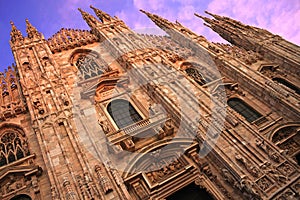 Duomo di Milano, oblique view photo