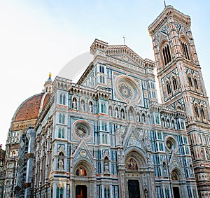 Duomo Santa Maria Del Fiore and Bargello in the morning from