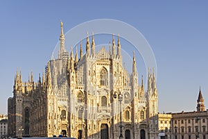 Duomo square at wonderful sunny day