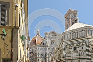 Duomo and Street of Florence, Tuscany, Italy. photo