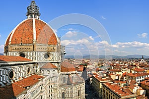 Duomo and view of Florence from above.