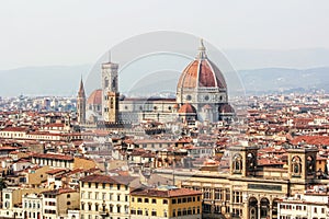 Duomo and view of Florence in Italy