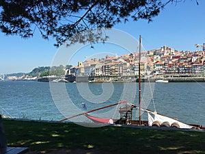 Duoro River Porto Portugal view from de Gaia side