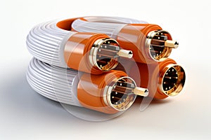 Duplex Fiber Optic Patch Cable on white background