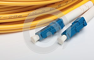 Duplex fiber optic single mode LC jack