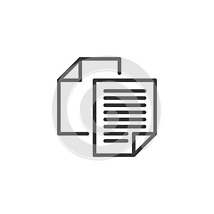 Duplicate Content line icon