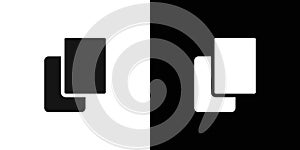 Duplicate file icon logo set vector