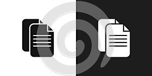 Duplicate icon logo set vector