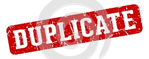 duplicate rectangular sign. duplicate stamp