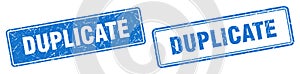 Duplicate stamp set. duplicate square grunge sign