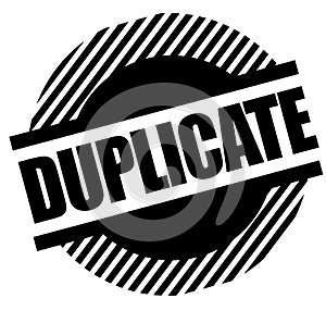 Duplicate stamp on white