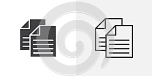 Duplicate vecor icon set