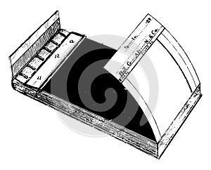 Duplicating Memorandum Book, vintage illustration