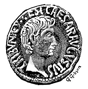 Dupondius, Obverse vintage illustration