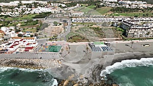 Duquesa or castle beach on the coast of Manilva, Andalusia