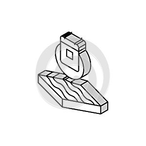 durability mineral wool isometric icon vector illustration