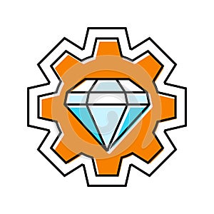 durable construction color icon vector illustration