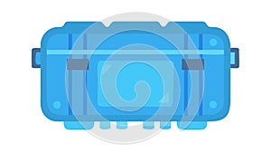 Durable Cyan Hard Case or Tool Box Icon, vector design Generative AI