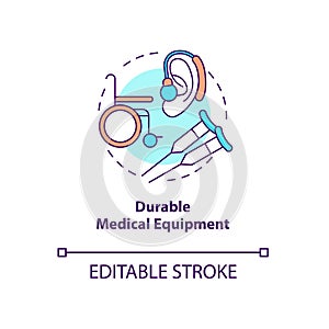 Durable medical equipment concept icon.