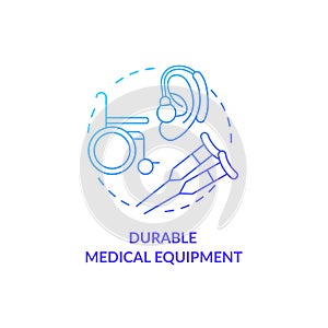 Durable medical equipment concept icon.