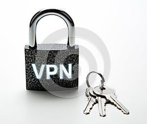 Durable padlock with inscription VPN with keychain Internet security