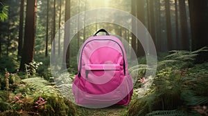 durable pink backpack