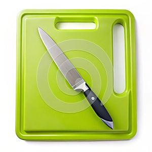Plastic cutting board with built-in knife sharpener