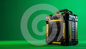 Durable Protective Equipment Case on Green Background