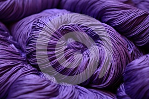 Durable Purple thread knitting. Generate Ai