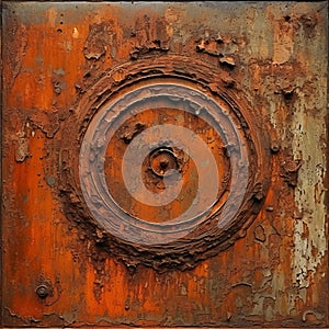 Durable Rust Textured Picture With Irregular Faint Patterns