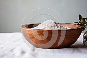 Durable Salt wooden bowl. Generate Ai