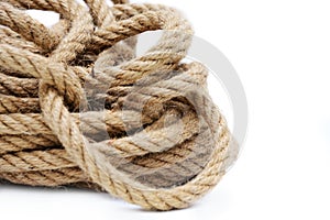 Durable, thick rope for cargo.