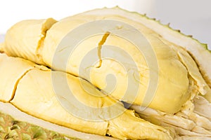 Durain fruit on white background