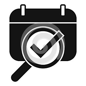 Duration calendar icon simple vector. Approved event photo