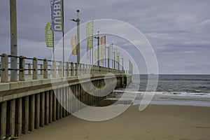 Durban beach promenade new pier in Indian ocean