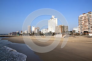 Durban Beachfront with Hotels Lining the Golden Mi