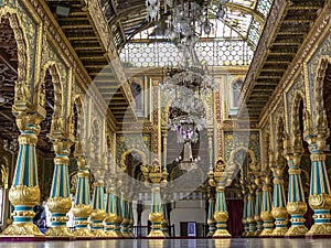 Durbar Hall inside the Mysore Palace