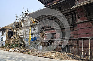 Durbar Square damaged after major earthquake in 2015, Kathmandu, Nepal