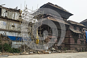 Durbar Square damaged after major earthquake in 2015, Kathmandu, Nepal