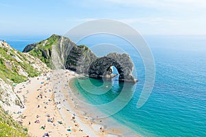 Durdle Door beach during COVID-19 pandemic