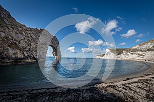 Durdle door and man of war cove Dorset coastline and lulworth