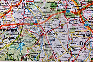 Duren, Germany, on a road m