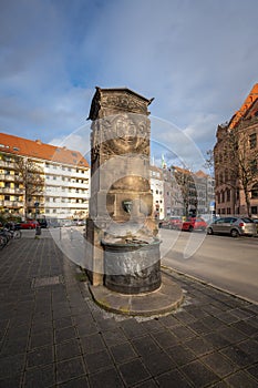 Durer Pirckheimer Fountain (Durer-Pirckheimer-Brunnen) at Maxplatz Square - Nuremberg, Bavaria, Germany